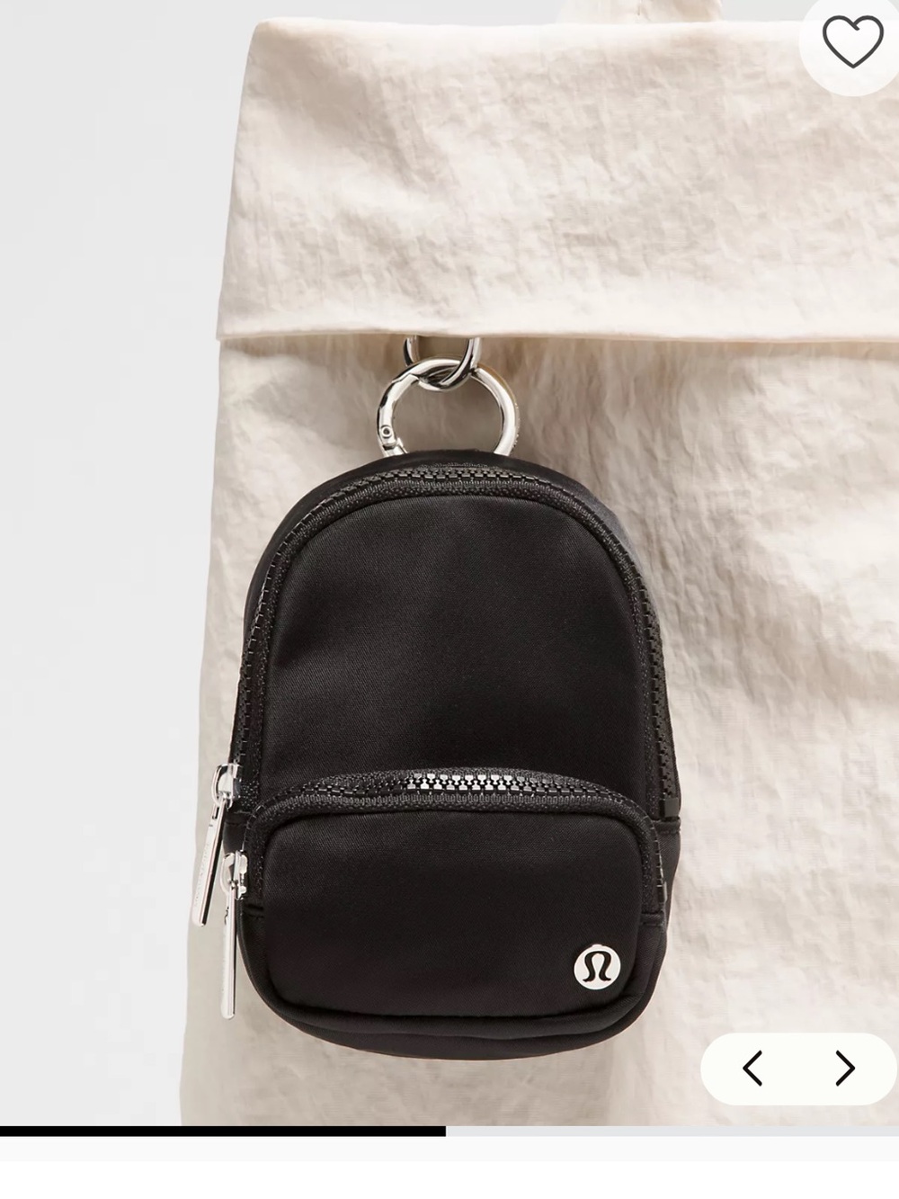 Lululemon Black Everywhere Backpack Nano Keychain - Picture 2 of 7